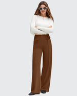 G4Free - EverGoing Flap Pockets Wide Leg Dressy Pants -GF25J640AA-S-GF25J641AA-S-GF25J642AA-S-GF25J640AB-M-GF25J641AB-M