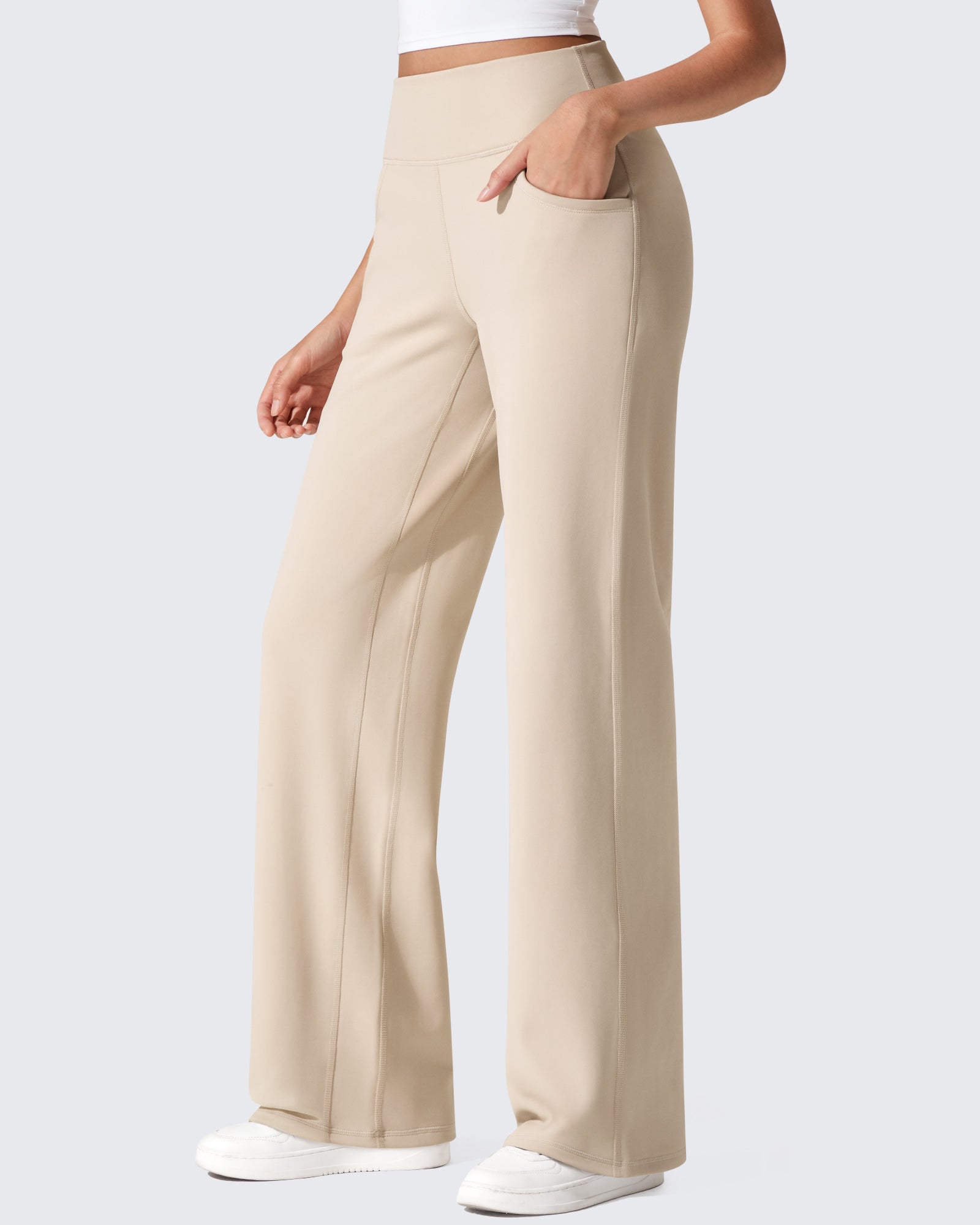G4Free - EverGoing Fleece Lined High-Waist Wide Leg Thermal Trousers -GF24J230AA-S-GF24J231AA-S-GF24J232AA-S-GF24J230AB-M-GF24J231AB-M