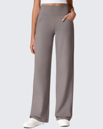 G4Free - EverGoing Fleece Lined High-Waist Wide Leg Thermal Trousers -GF24J230EA-S