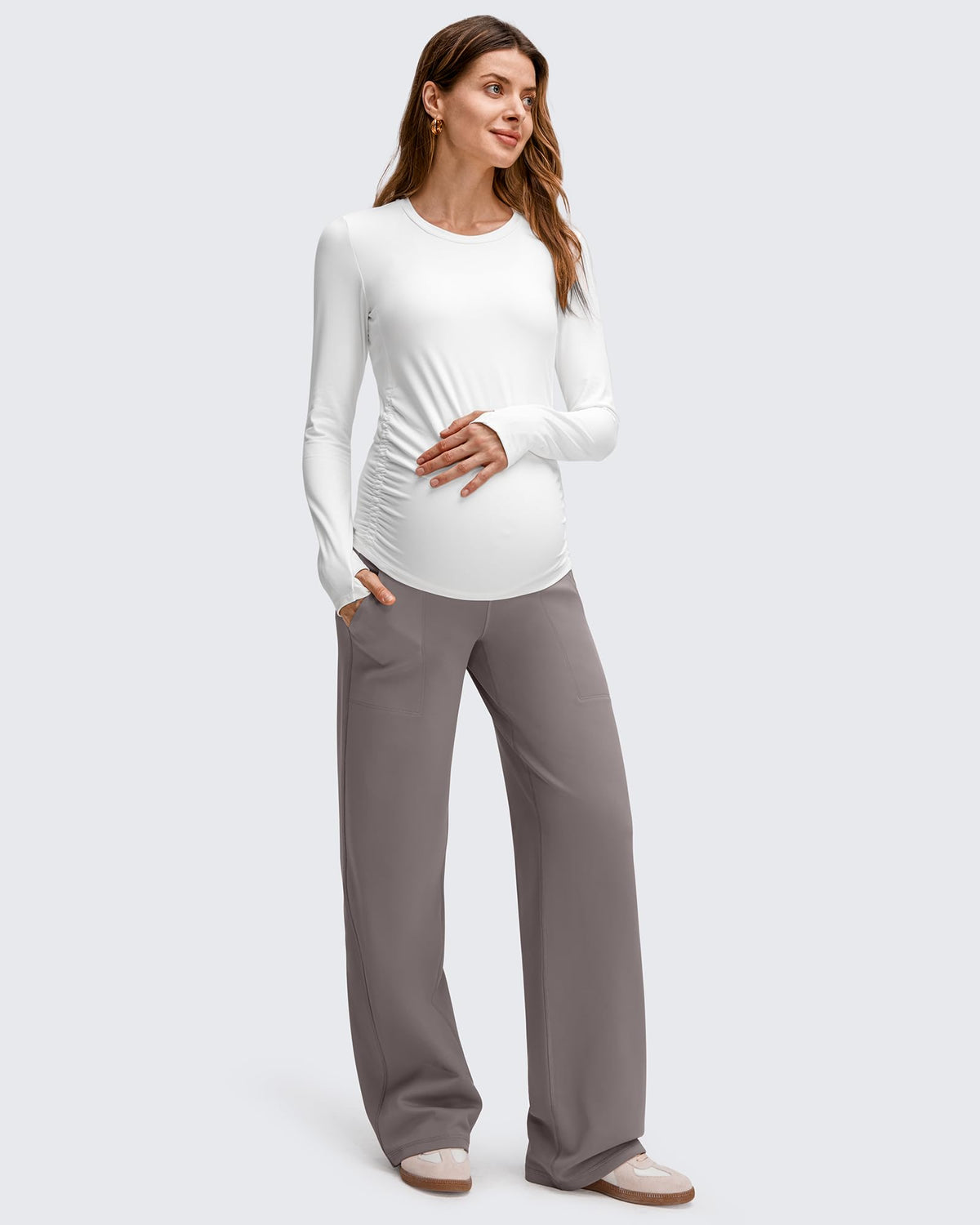 G4Free - EverGoing Fleece Lined Maternity Wide Leg Pants -GF25JY599AF-XS-GF25JY600AF-XS-GF25JY601AF-XS-GF25JY599AA-S-GF25JY600AA-S