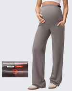 G4Free - EverGoing Fleece Lined Maternity Wide Leg Pants -GF25JY599DF-XS