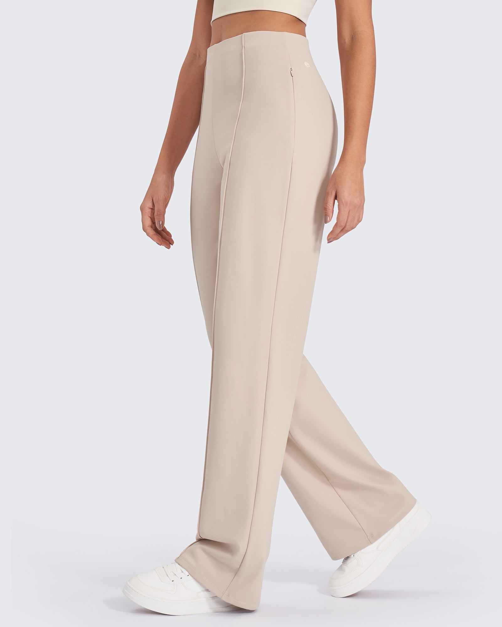 G4Free - EverGoing Front Pleats Wide Leg Pants -GF24J276AA-S