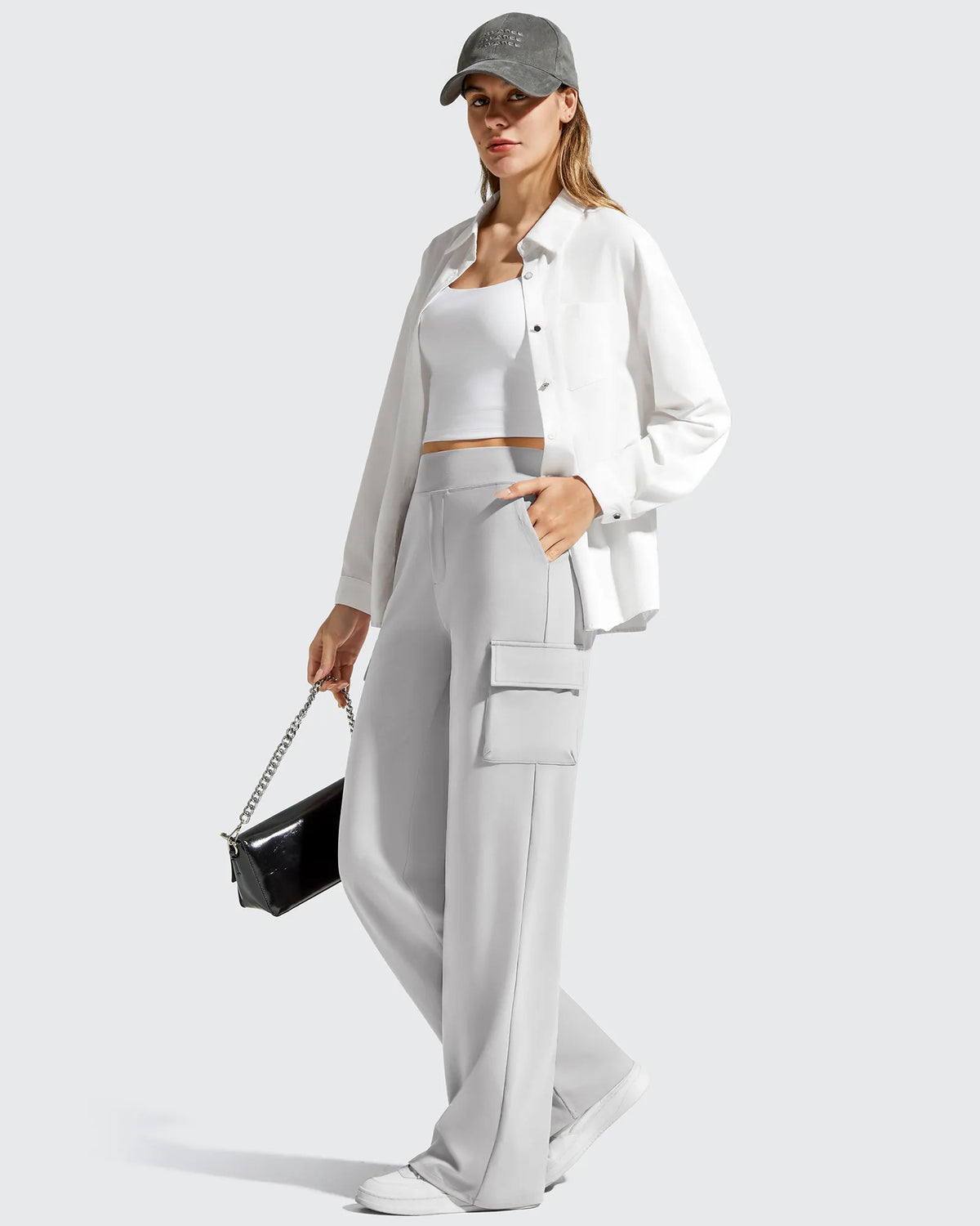 G4Free - EverGoing High-Waist 4 Pockets Wide Leg Cargo Pants -GF26J798A001A-S-GF26J799A001A-S-GF26J800A001A-S-GF26J798A001B-M-GF26J799A001B-M