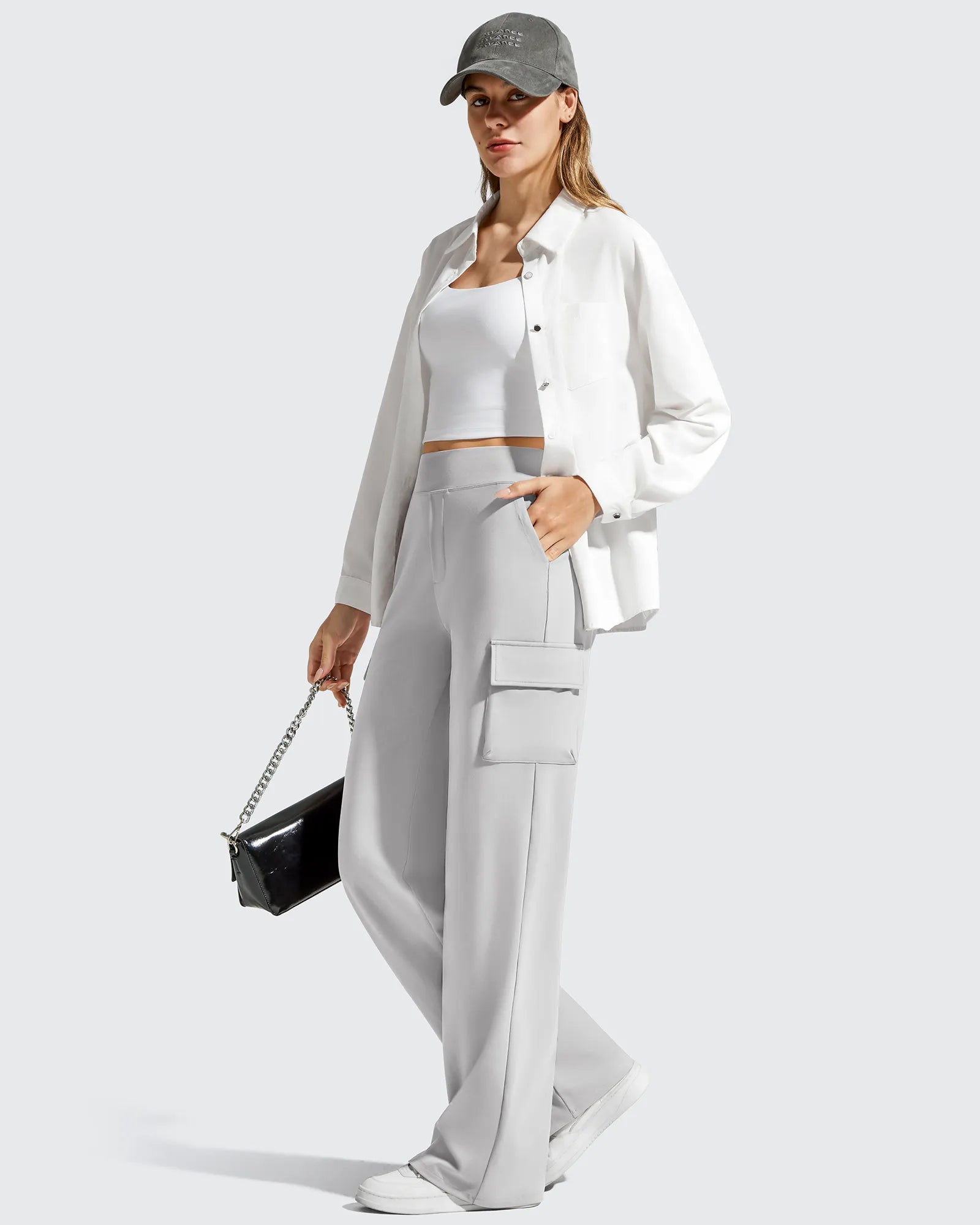 G4Free - EverGoing High-Waist 4 Pockets Wide Leg Cargo Pants -GF26J798A001A-S-GF26J799A001A-S-GF26J800A001A-S-GF26J798A001B-M-GF26J799A001B-M