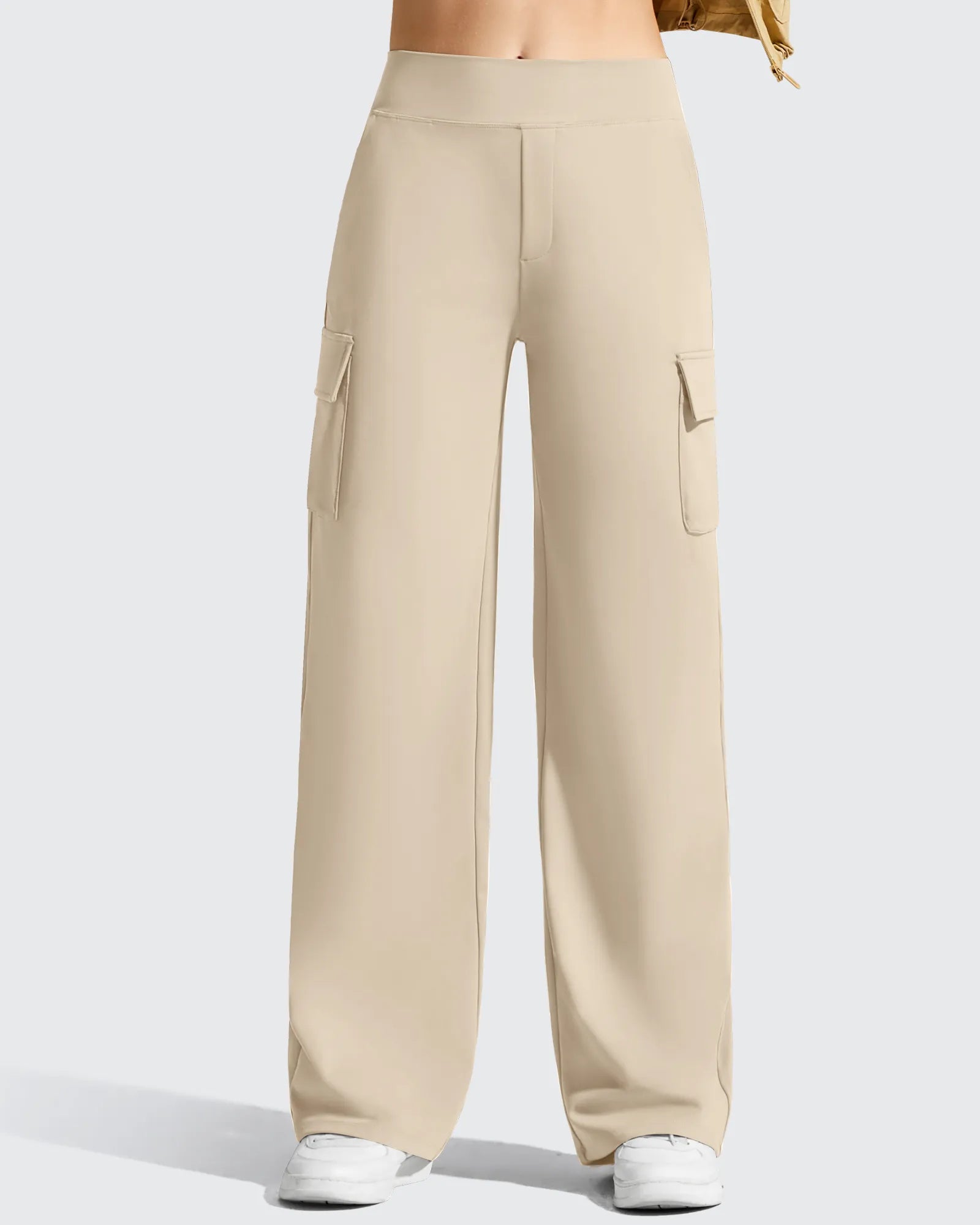 G4Free - EverGoing High-Waist 4 Pockets Wide Leg Cargo Pants -GF26J798A001A-S-GF26J799A001A-S-GF26J800A001A-S-GF26J798A001B-M-GF26J799A001B-M