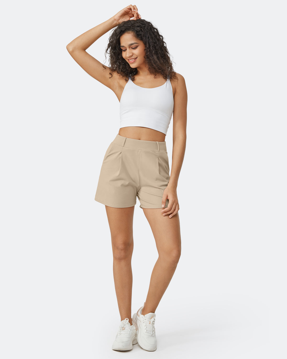 G4Free - EverGoing High-Waist Belted Pleated Casual Dressy Shorts -GF24E200AF-XS-GF24E200AA-S-GF24E200AB-M-GF24E200AC-L-GF24E200AD-XL