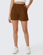 G4Free - EverGoing High-Waist Belted Pleated Casual Dressy Shorts -GF24E200AF-XS-GF24E200AA-S-GF24E200AB-M-GF24E200AC-L-GF24E200AD-XL