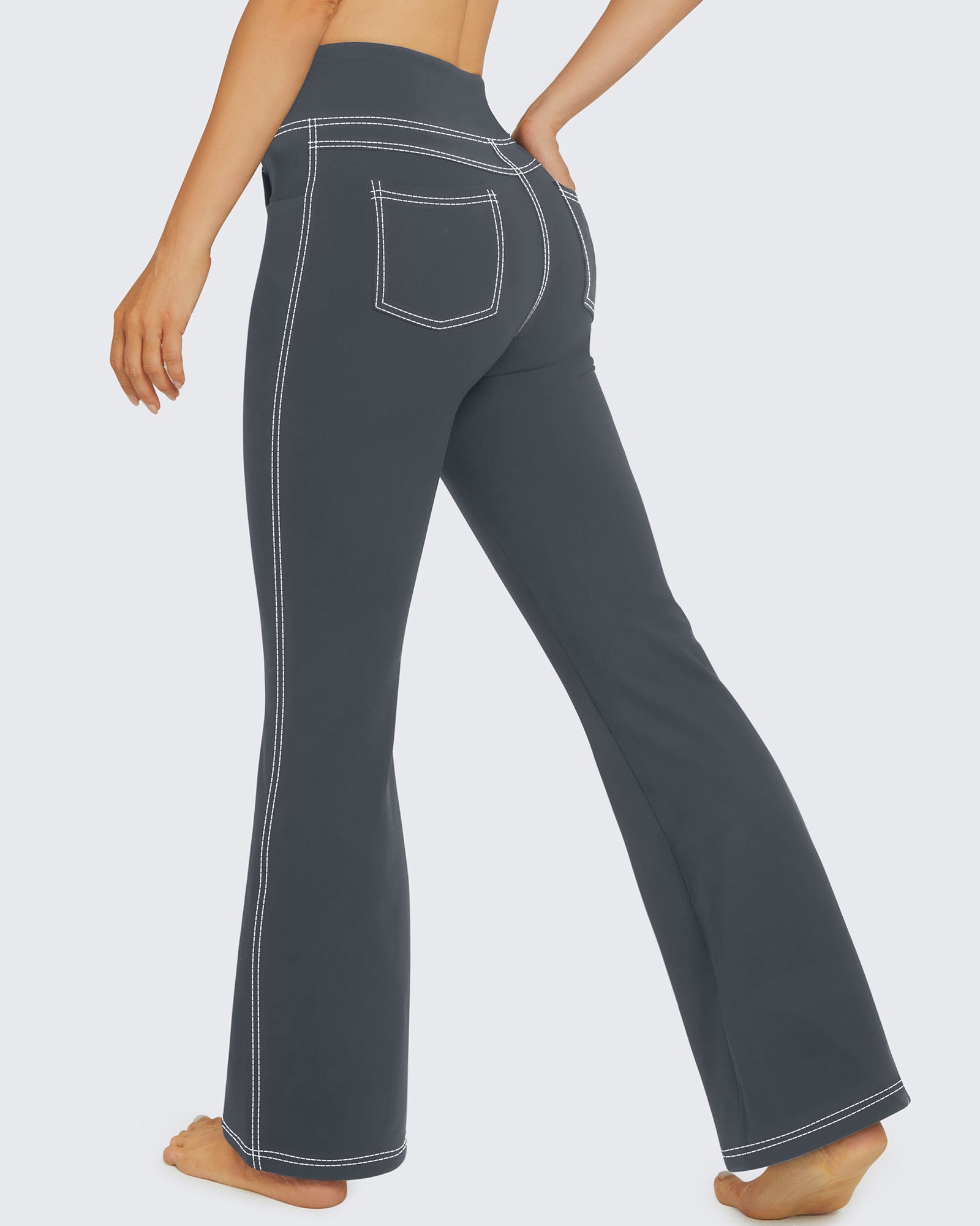 G4Free - EverGoing High Waist Flare Work Pants 4 Pockets -GF23A168AA-S