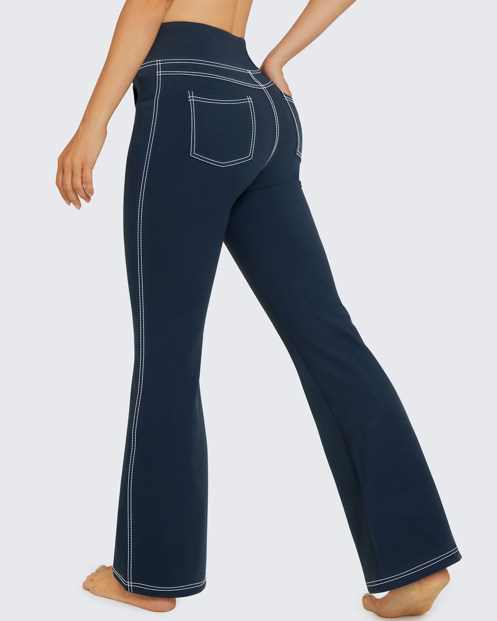 G4Free - EverGoing High Waist Flare Work Pants 4 Pockets -GF23A168AA-S