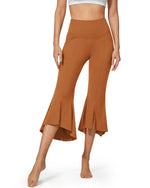 G4Free - EverGoing High-Waist Ruffle Yoga Casual Capri Pants -GF23A140AA-S
