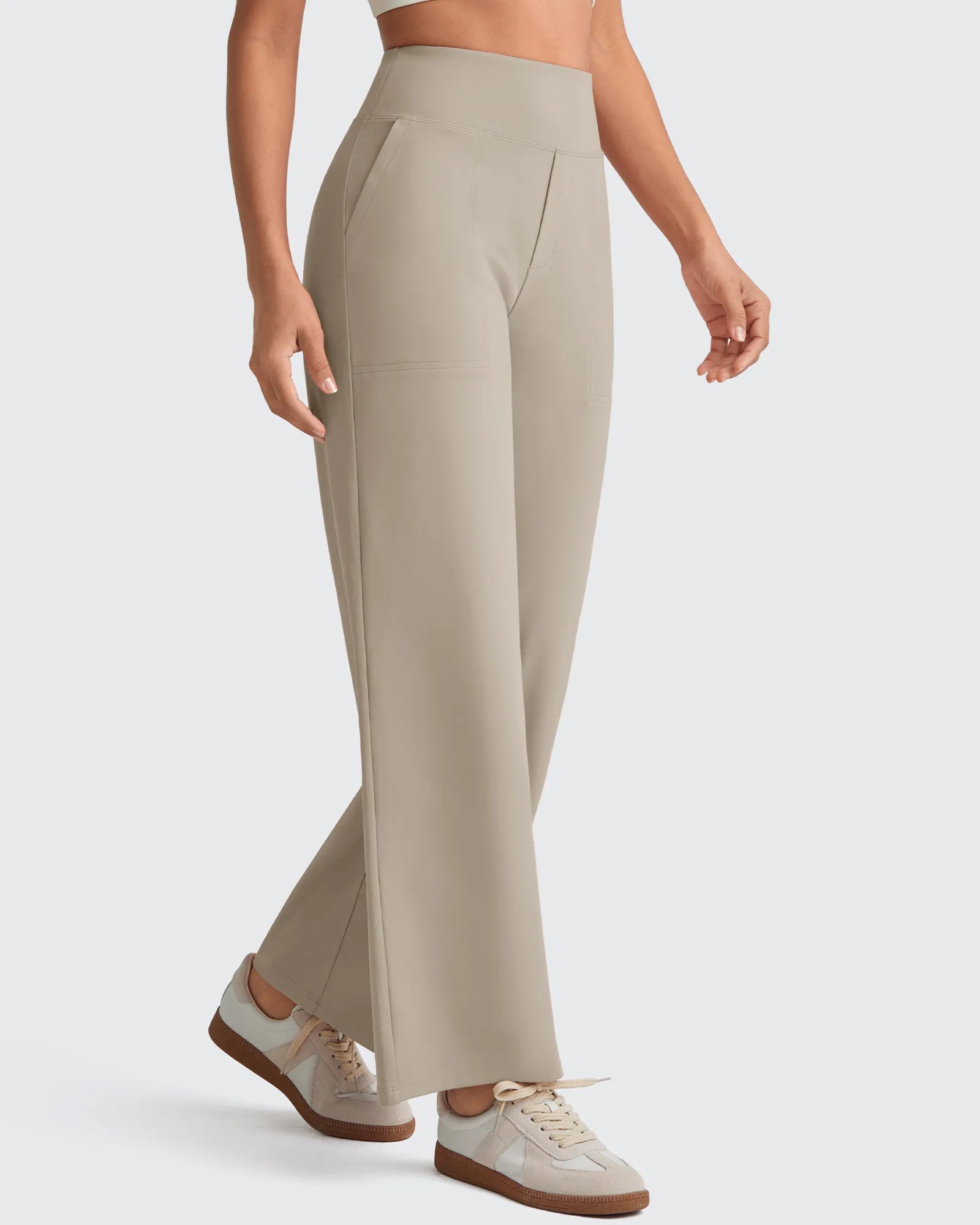G4Free - EverGoing High Waist Stretch Dressy Cropped Pants Petite -GF25J463BF-XS