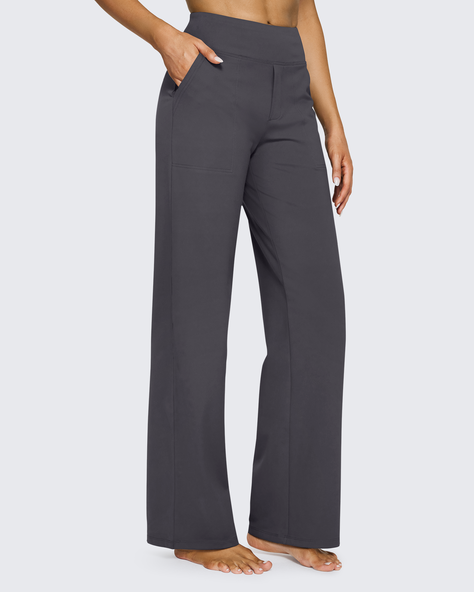 G4Free - EverGoing Loose High-Waist Business Casual Pants 33'' -GF23J184AF-XS