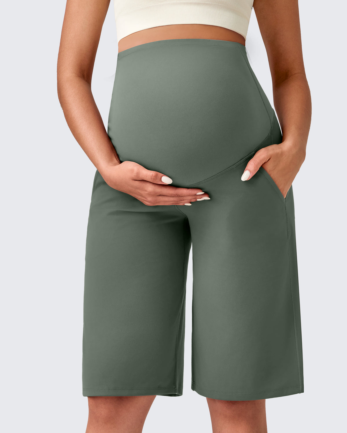 G4Free - EverGoing Maternity Athletic Bermuda Shorts 12'' -GF25EY508HA-S