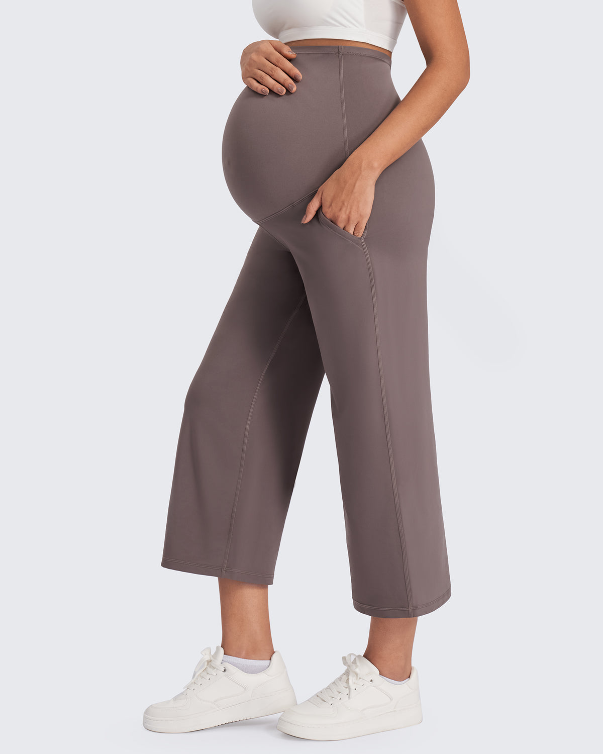 G4Free - EverGoing Maternity Capris Cropped Yoga Pants 21'' -GF25J307AA-S