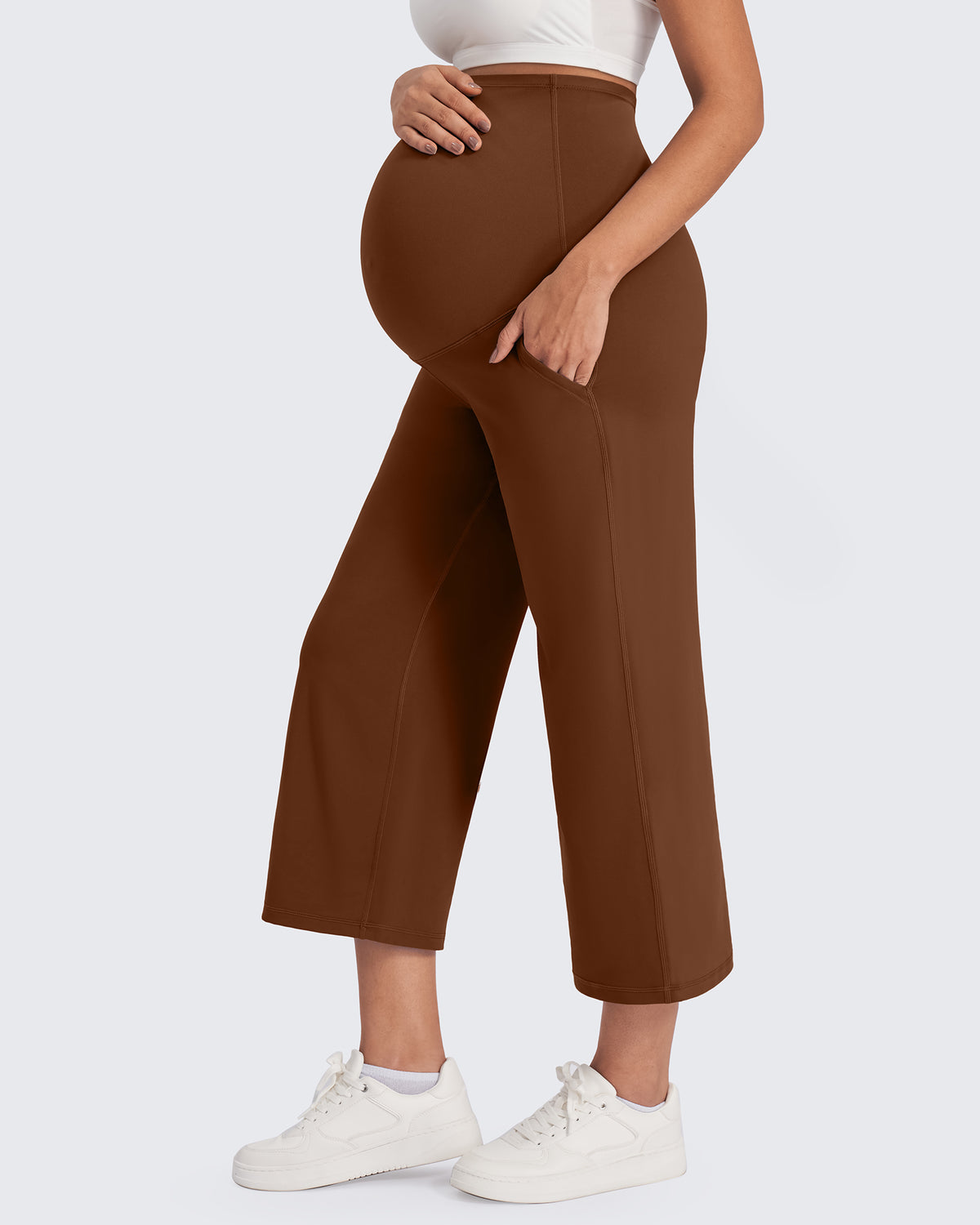 G4Free - EverGoing Maternity Capris Cropped Yoga Pants 21'' -GF25J307AA-S