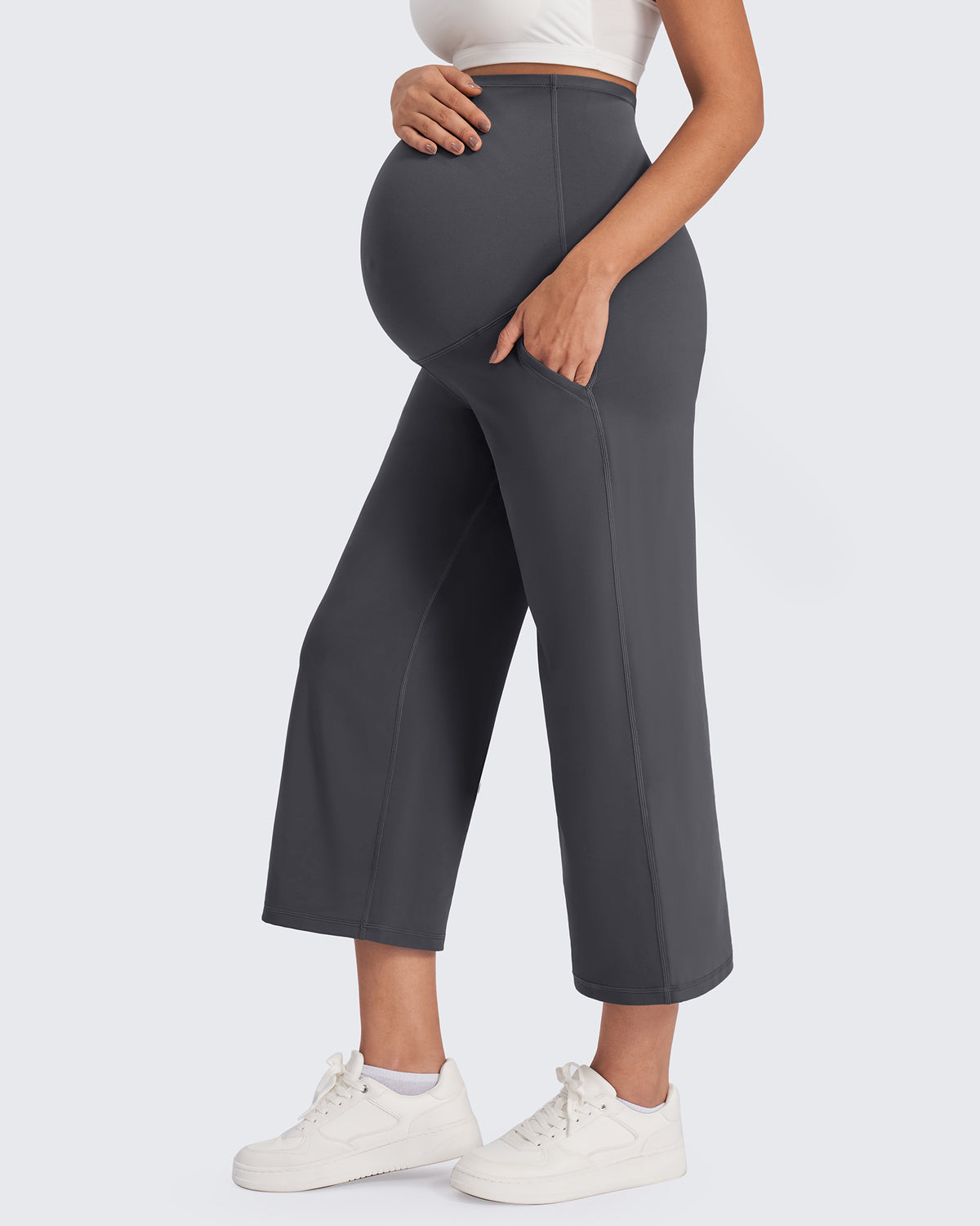 G4Free - EverGoing Maternity Capris Cropped Yoga Pants 21'' -GF25J307BA-S