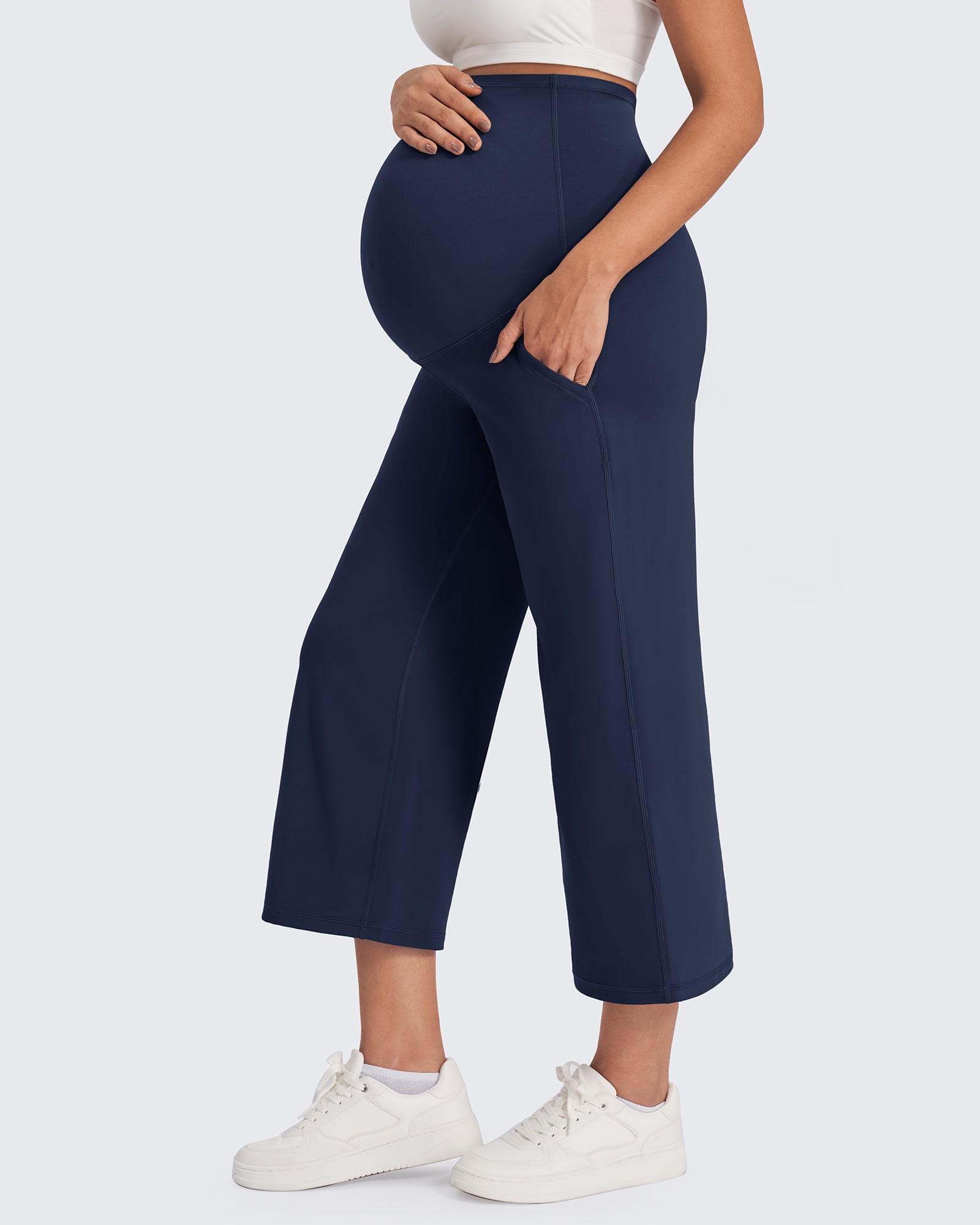 G4Free - EverGoing Maternity Capris Cropped Yoga Pants 21'' -GF25J307CA-S
