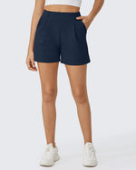 G4Free - EverGoing Pleated Casual Dress Shorts with Belt Loops -GF24E200JF-XS