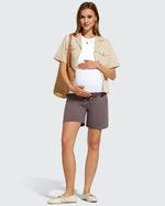 G4Free - EverGoing Pockets Drawstring Over The Belly Pregnancy Shorts -GF26EY797A001A-S-GF26EY797A001B-M-GF26EY797A001C-L-GF26EY797A001D-XL-GF26EY797A001E-XXL