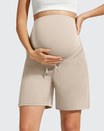 G4Free - EverGoing Pockets Drawstring Over The Belly Pregnancy Shorts -GF26EY797A001A-S-GF26EY797A001B-M-GF26EY797A001C-L-GF26EY797A001D-XL-GF26EY797A001E-XXL