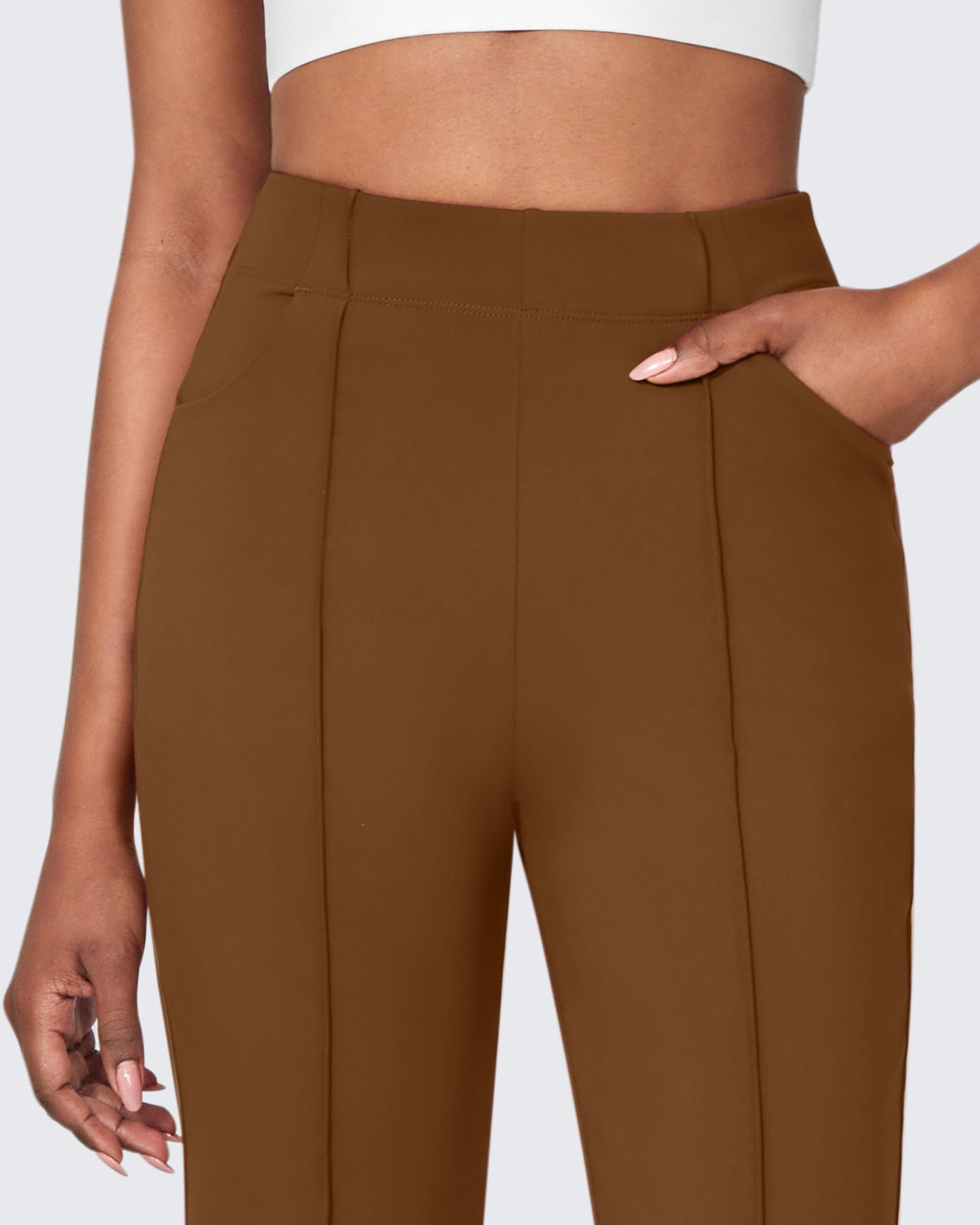 G4Free - EverGoing Stretch Mid-Waist Flare Business Casual Pants -GF24A212AA-S-GF22A081AA-S-GF24A213AA-S-GF24A212AB-M-GF22A081AB-M