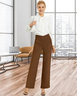 G4Free - EverGoing Wide Leg High-Waist Casual Pants Petite -GF23D170AF-XS