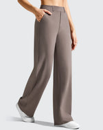 G4Free - EverGoing Wide Leg  Belt Loops High-Waist Dress Pants -GF26J801A001A-S