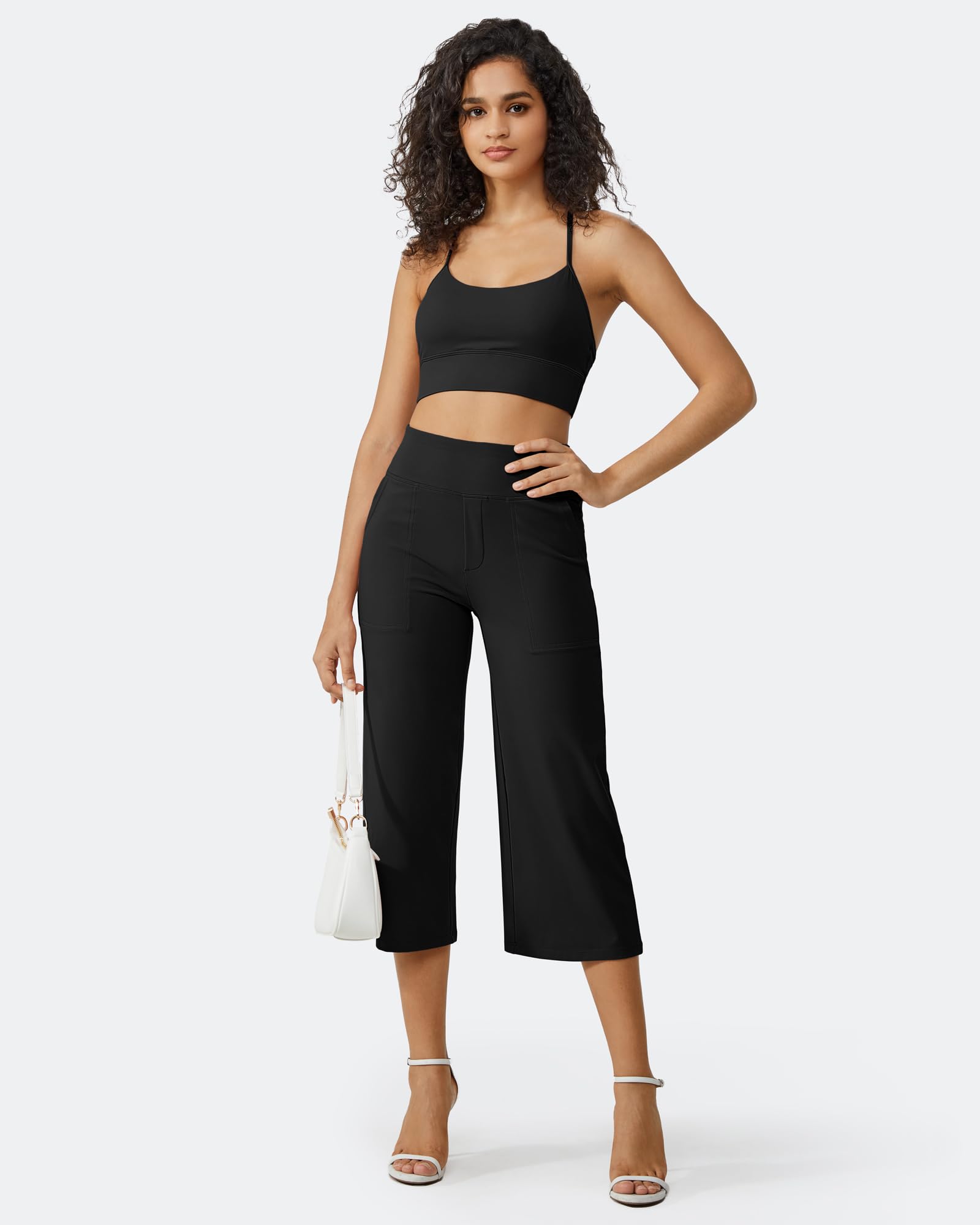 G4Free - EverGoing Wide Leg High-Waist Casual Capri Pants -GF24J197AA-S-GF24J197AB-M-GF24J197AC-L-GF24J197AD-XL-GF24J197AE-XXL