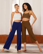 G4Free - EverGoing Wide Leg High-Waist Casual Capri Pants -GF24J197AA-S-GF24J197AB-M-GF24J197AC-L-GF24J197AD-XL-GF24J197AE-XXL