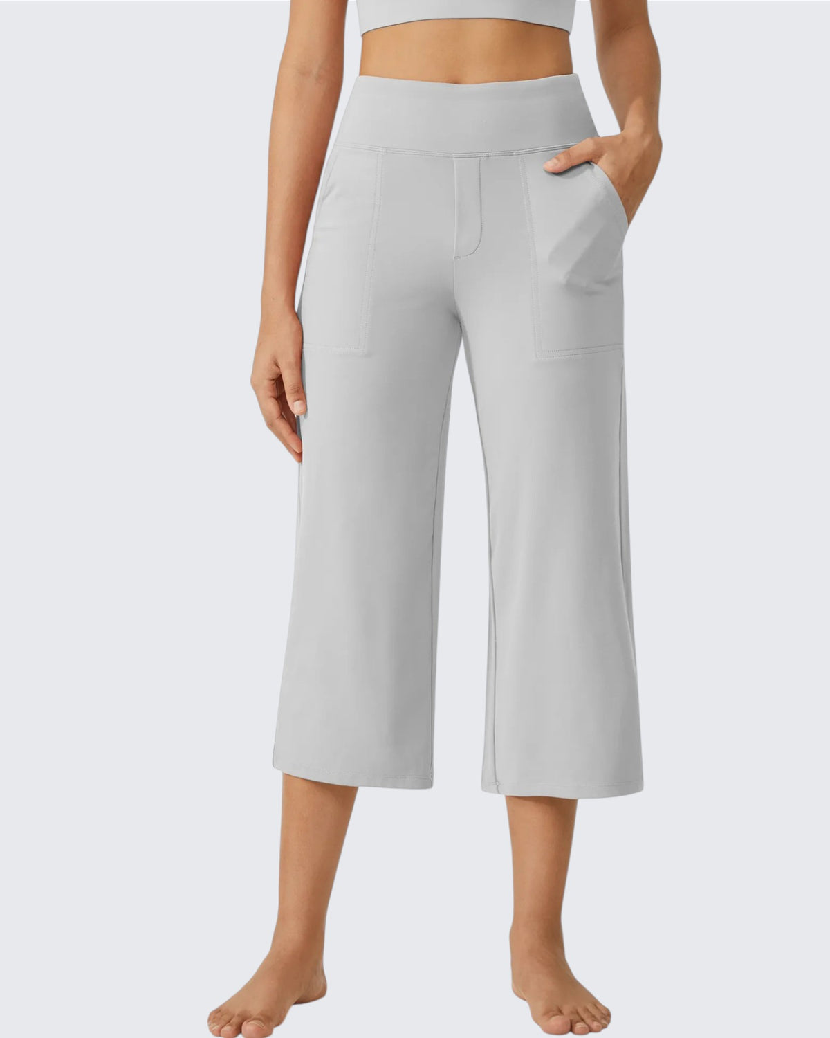 G4Free - EverGoing Wide Leg High-Waist Casual Capri Pants -GF24J197AA-S-GF24J197AB-M-GF24J197AC-L-GF24J197AD-XL-GF24J197AE-XXL