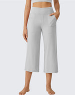 G4Free - EverGoing Wide Leg High-Waist Casual Capri Pants -GF24J197AA-S-GF24J197AB-M-GF24J197AC-L-GF24J197AD-XL-GF24J197AE-XXL