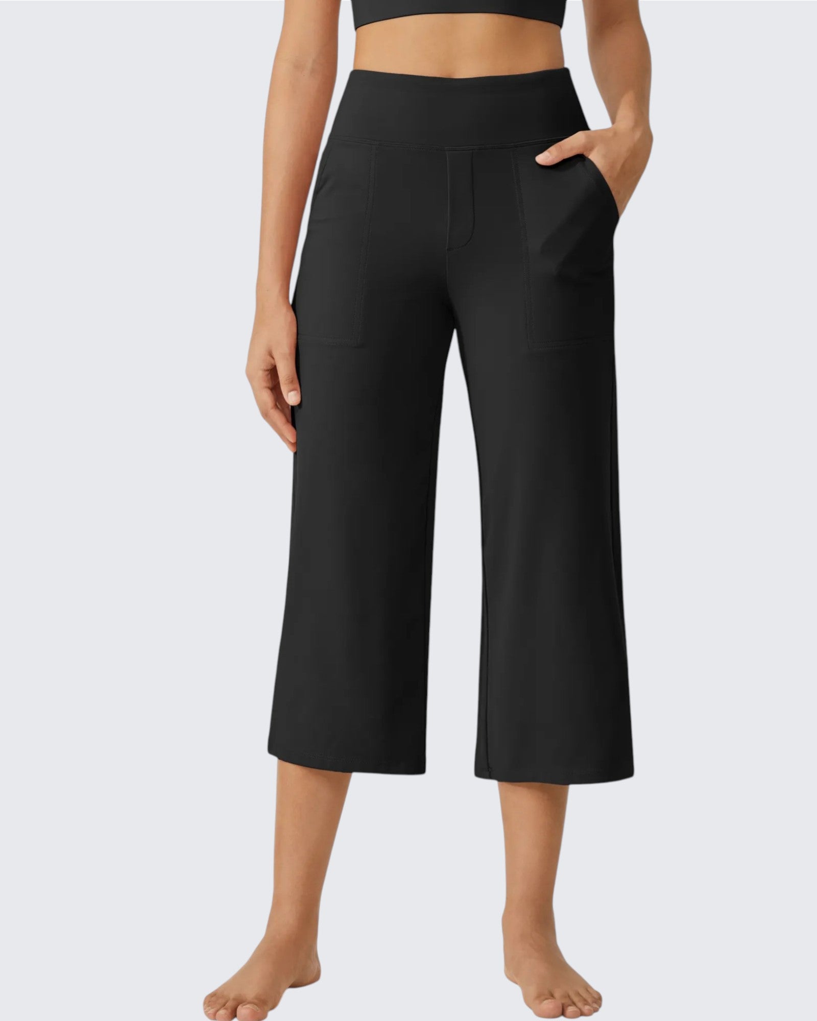 G4Free - EverGoing Wide Leg High-Waist Casual Capri Pants -GF24J197AA-S-GF24J197AB-M-GF24J197AC-L-GF24J197AD-XL-GF24J197AE-XXL