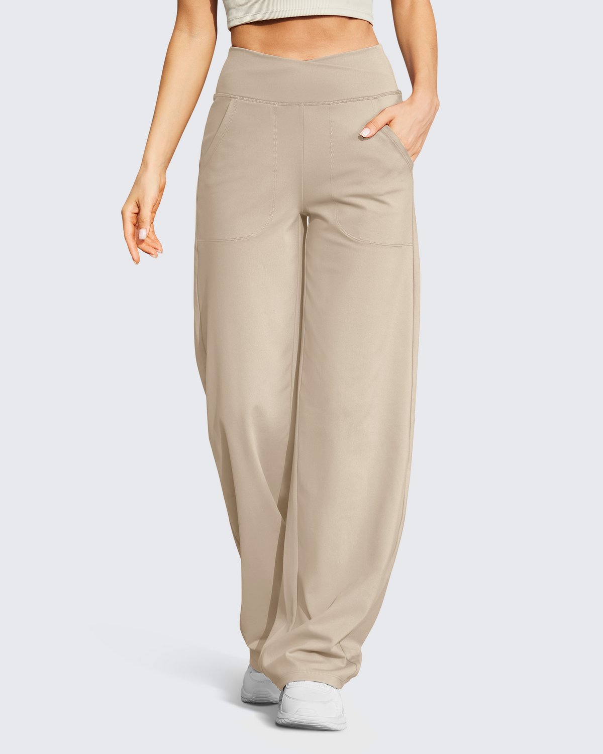 G4Free - EverGoing Wide Leg High-Waist Casual Pants Petite -GF23D170AF-XS-GF23D170AA-S-GF23D170AB-M-GF23D170AC-L-GF23D170AD-XL