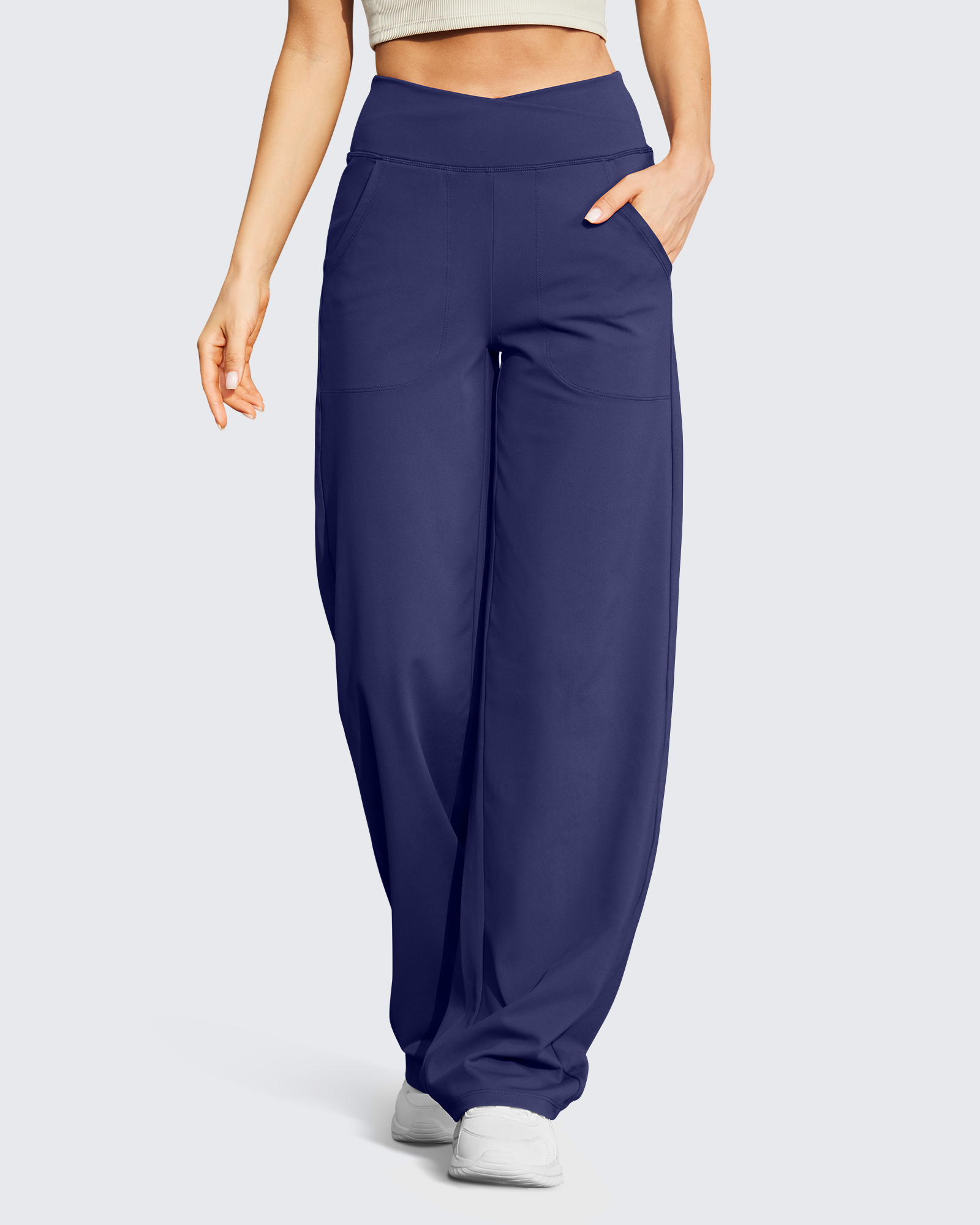 G4Free - EverGoing Wide Leg High-Waist Casual Pants Petite -GF23D170AF-XS-GF23D170AA-S-GF23D170AB-M-GF23D170AC-L-GF23D170AD-XL