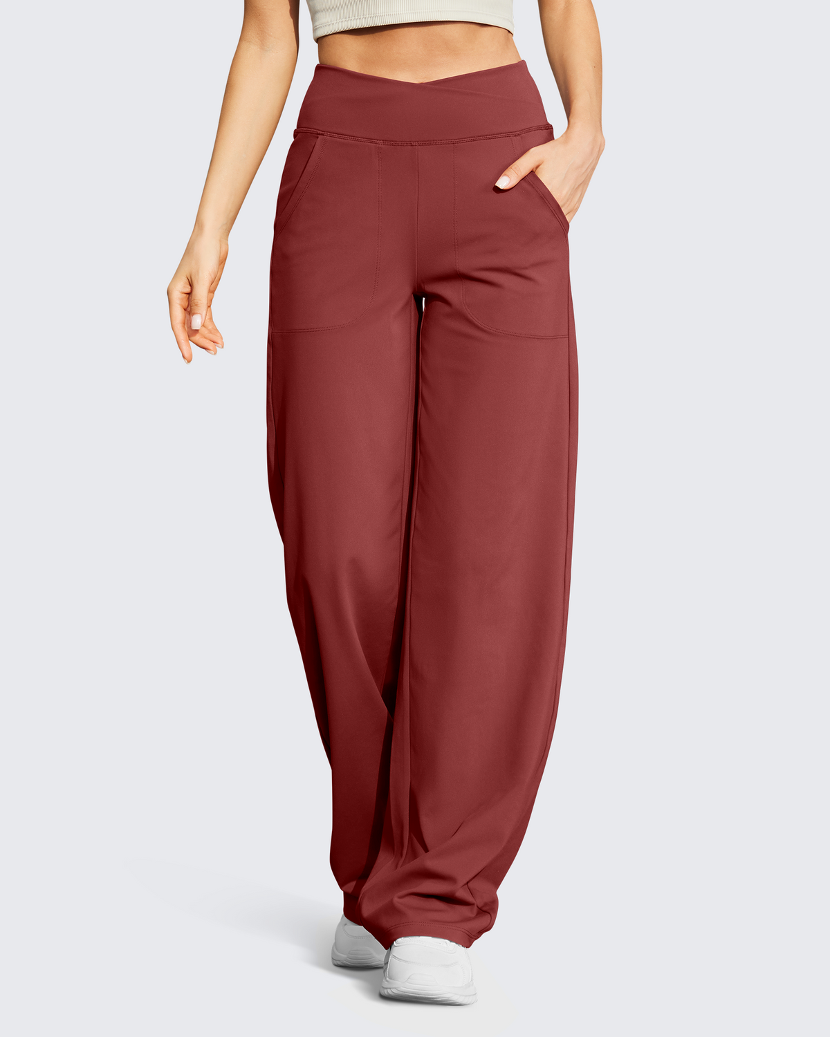 G4Free - EverGoing Wide Leg High-Waist Casual Pants Petite -GF23D170AF-XS-GF23D170AA-S-GF23D170AB-M-GF23D170AC-L-GF23D170AD-XL