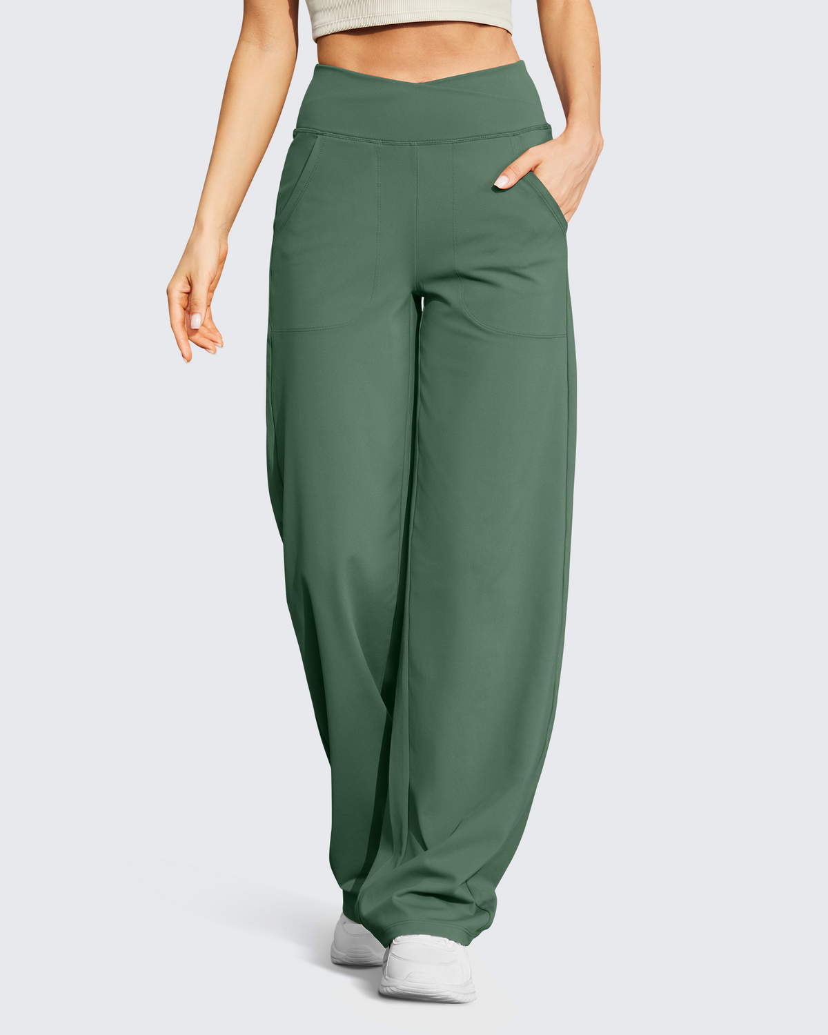 G4Free - EverGoing Wide Leg High-Waist Casual Pants Tall -GF23D171CA-S-GF23D171CB-M-GF23D171CC-L-GF23D171CD-XL-GF23D171CE-XXL