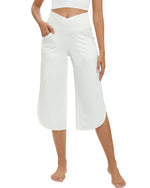 G4Free - EverGoing Wide Leg High-Waist Crossover Capri Pants 21 -GF22J111AF-XS-GF22J111AA-S-GF22J111AB-M-GF22J111AC-L-GF22J111AD-XL