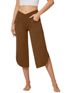 G4Free - EverGoing Wide Leg High-Waist Crossover Capri Pants 21 -GF22J111AF-XS-GF22J111AA-S-GF22J111AB-M-GF22J111AC-L-GF22J111AD-XL