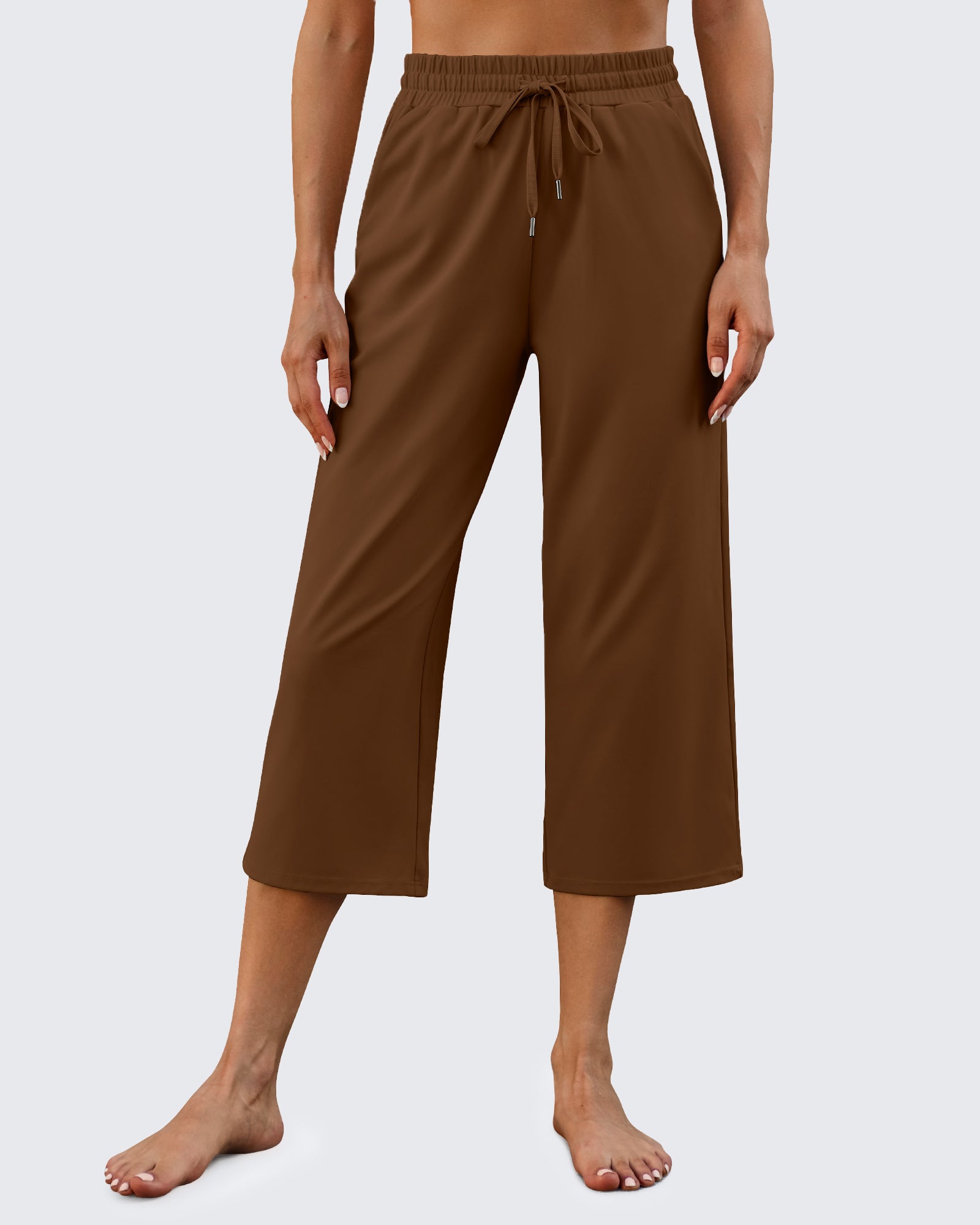 G4Free - EverGoing Wide Leg Mid-Waist Drawstring Capris Pants -GF24J221AA-S-GF24J221AB-M-GF24J221AC-L-GF24J221AD-XL-GF24J221AE-XXL