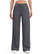G4Free - EverGoing Wide Leg Mid-Waist Drawstring Casual Pants -GF24J261AA-S