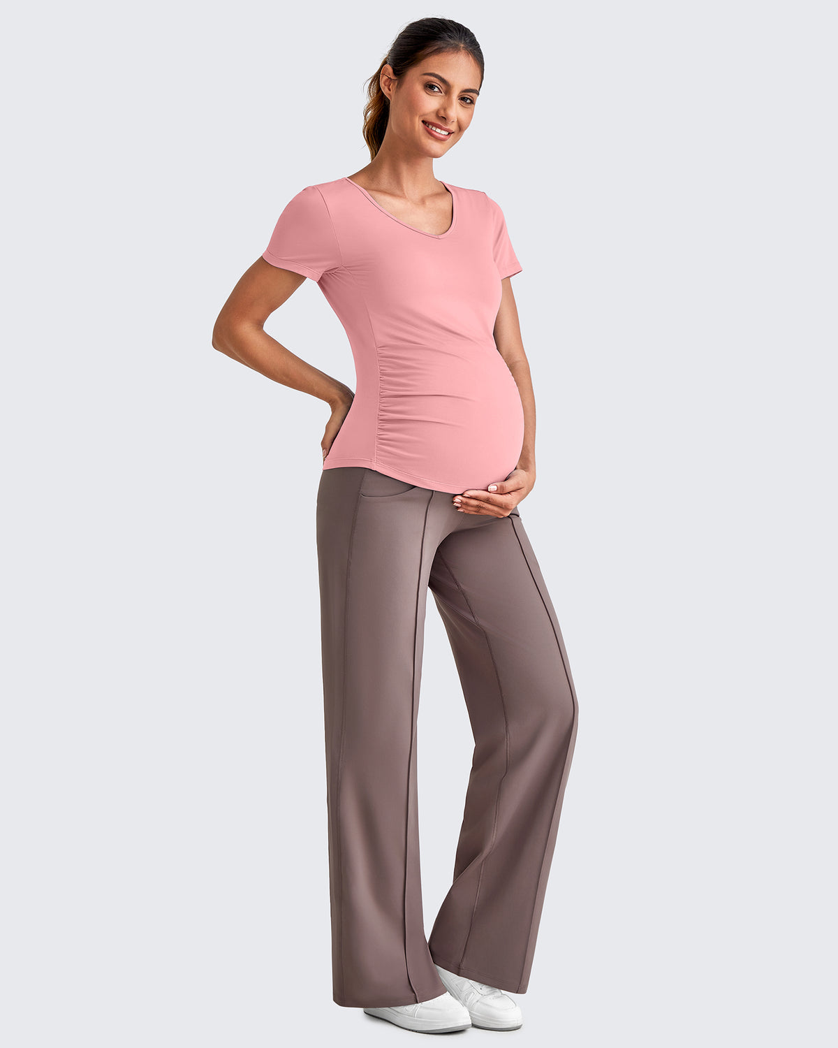 G4Free - EverGoing Wide Leg Pockets Front Pleats Maternity -GF25JY414AA-S-GF25JY449AA-S-GF25JY450AA-S-GF25JY414AB-M-GF25JY449AB-M