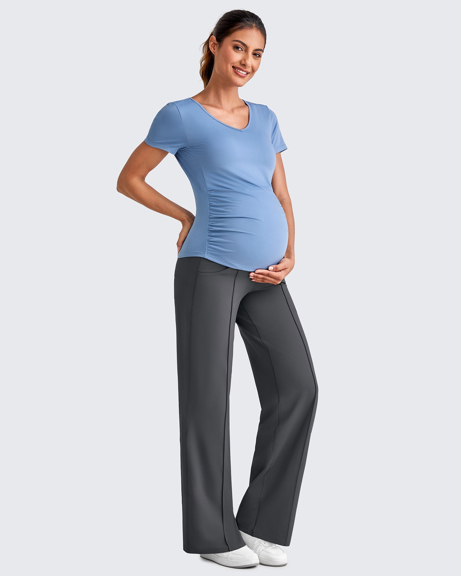G4Free - EverGoing Wide Leg Pockets Front Pleats Maternity -GF25JY414AA-S-GF25JY449AA-S-GF25JY450AA-S-GF25JY414AB-M-GF25JY449AB-M