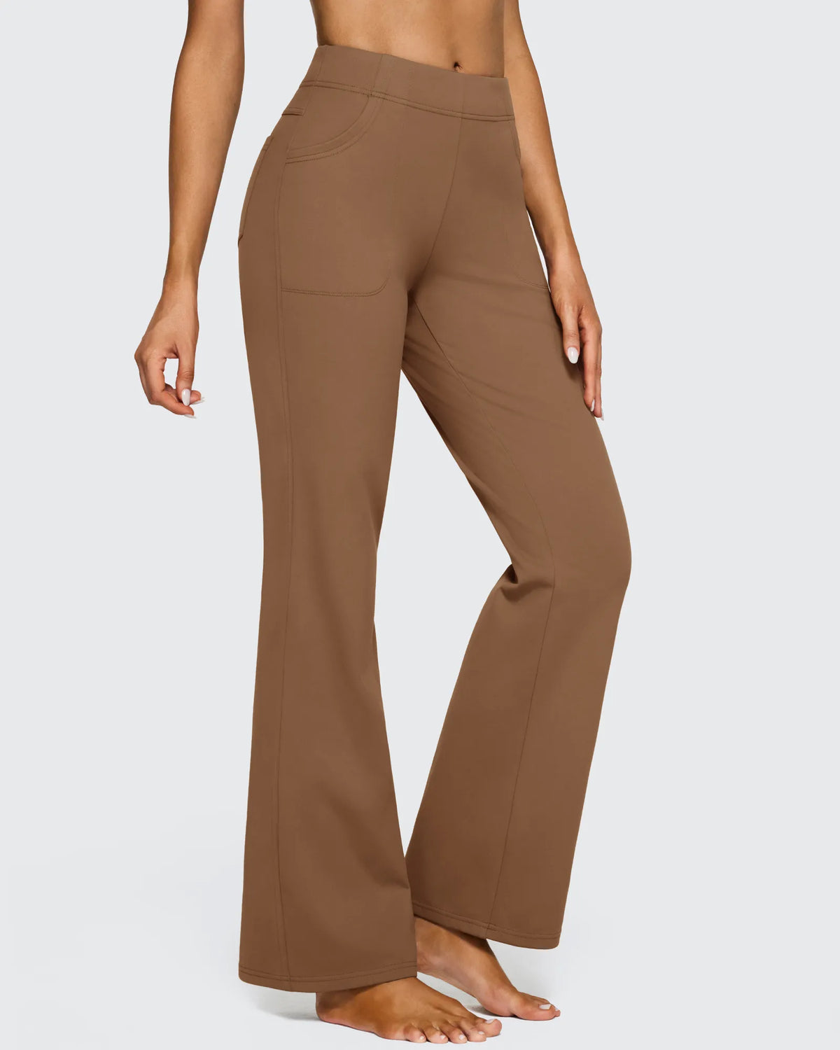G4Free - Fleece Lined High-Waist Flare Work Pants -GF23A192CA-S-GF23A167DA-S-GF23A193CA-S-GF23A192CB-M-GF23A167DB-M