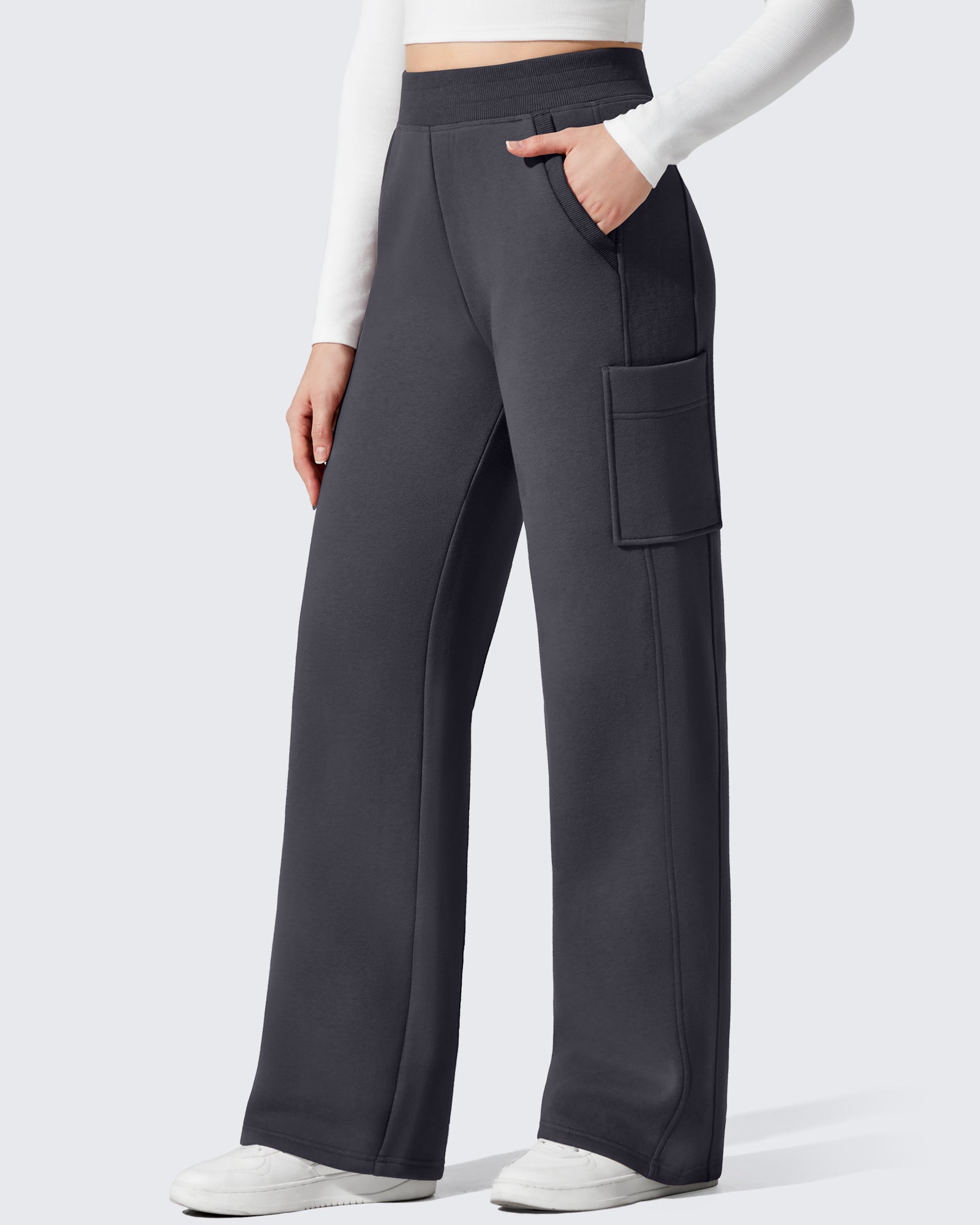 G4Free - Flurrylux Cargo Fleece Lined Thermal Wide Leg Trousers -GF25J731AA-S