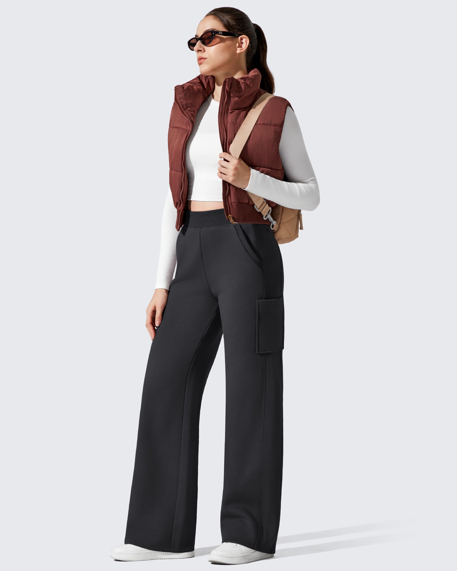 G4Free - Flurrylux Cargo Fleece Lined Thermal Wide Leg Trousers -GF25J731AA-S-GF25J732AA-S-GF25J733AA-S-GF25J731AB-M-GF25J732AB-M