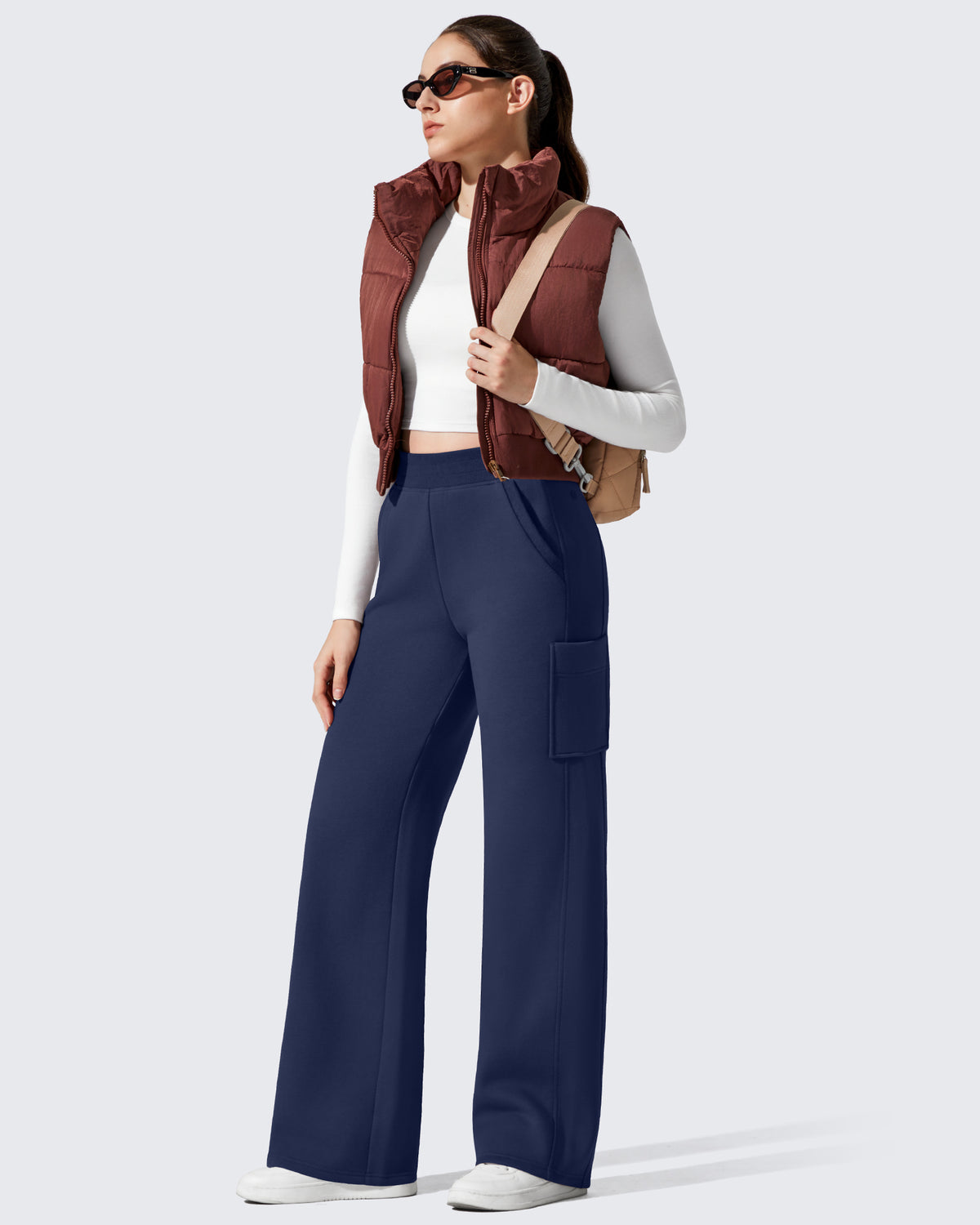 G4Free - Flurrylux Cargo Fleece Lined Thermal Wide Leg Trousers -GF25J731AA-S-GF25J732AA-S-GF25J733AA-S-GF25J731AB-M-GF25J732AB-M