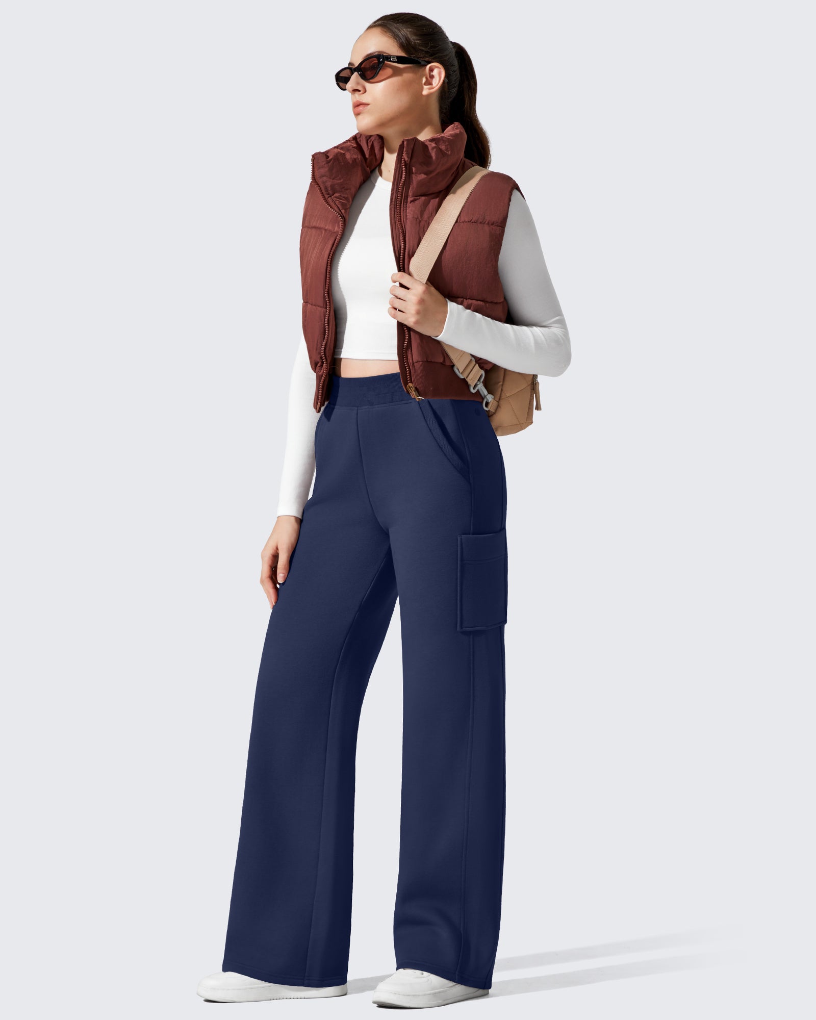 G4Free - Flurrylux Cargo Fleece Lined Thermal Wide Leg Trousers -GF25J731AA-S-GF25J732AA-S-GF25J733AA-S-GF25J731AB-M-GF25J732AB-M