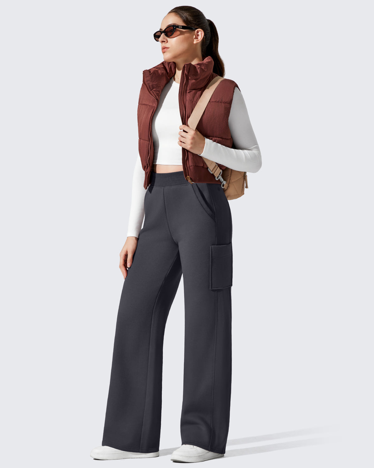 G4Free - Flurrylux Cargo Fleece Lined Thermal Wide Leg Trousers -GF25J731AA-S-GF25J732AA-S-GF25J733AA-S-GF25J731AB-M-GF25J732AB-M