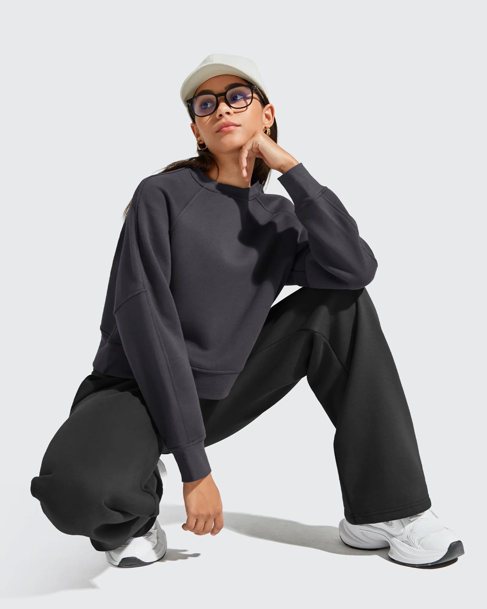 G4Free - Flurrylux Cropped Crewneck Fleece Lined Pullover  Sweatshirts -GF25F756CF-XS-GF25F756CA-S-GF25F756CB-M-GF25F756CC-L-GF25F756CD-XL