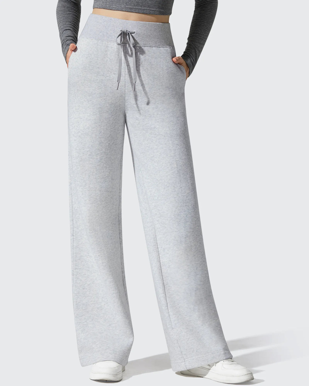 G4Free - Flurrylux Fleece Lined Drawstring Cotton Thermal Pants -GF25J707AF-XS